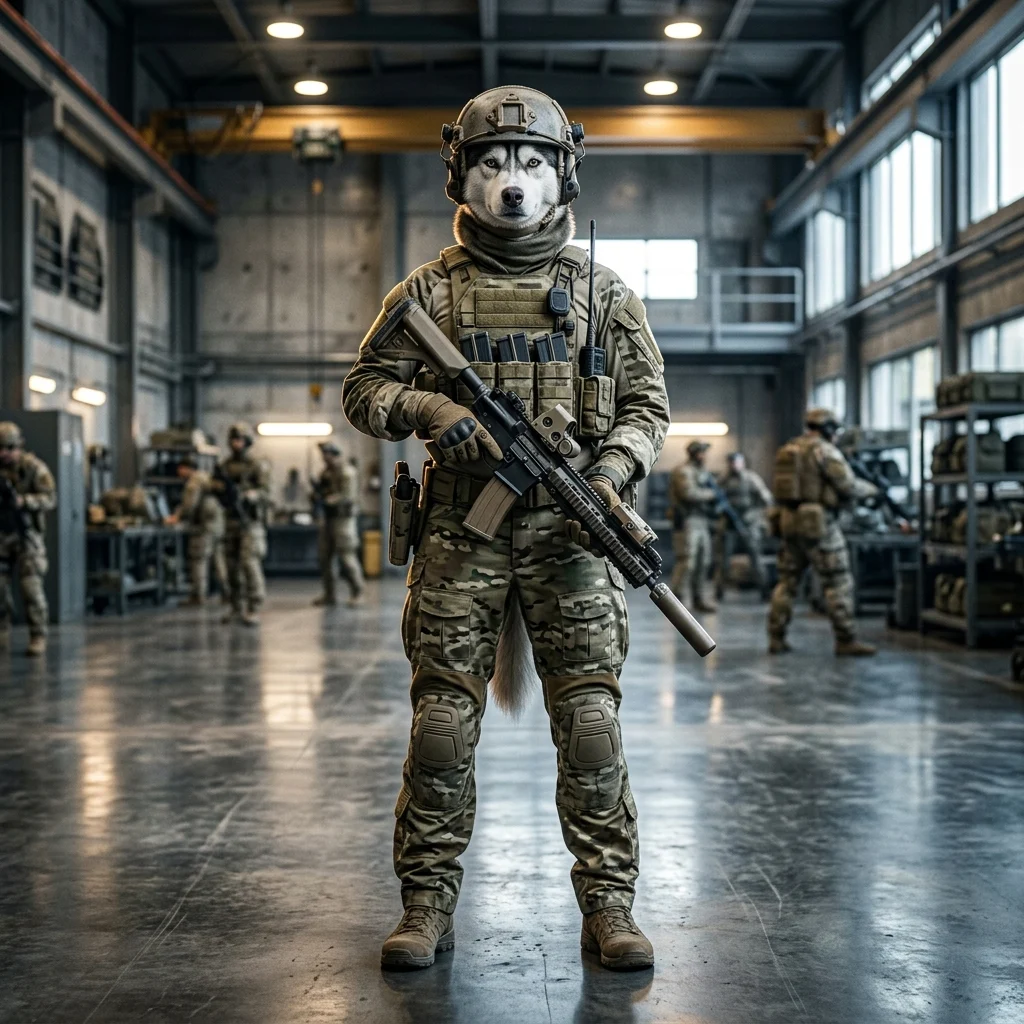 Ilustracija naslovnice vodnika za začetnike v igri War Dogs brez vidnega besedila