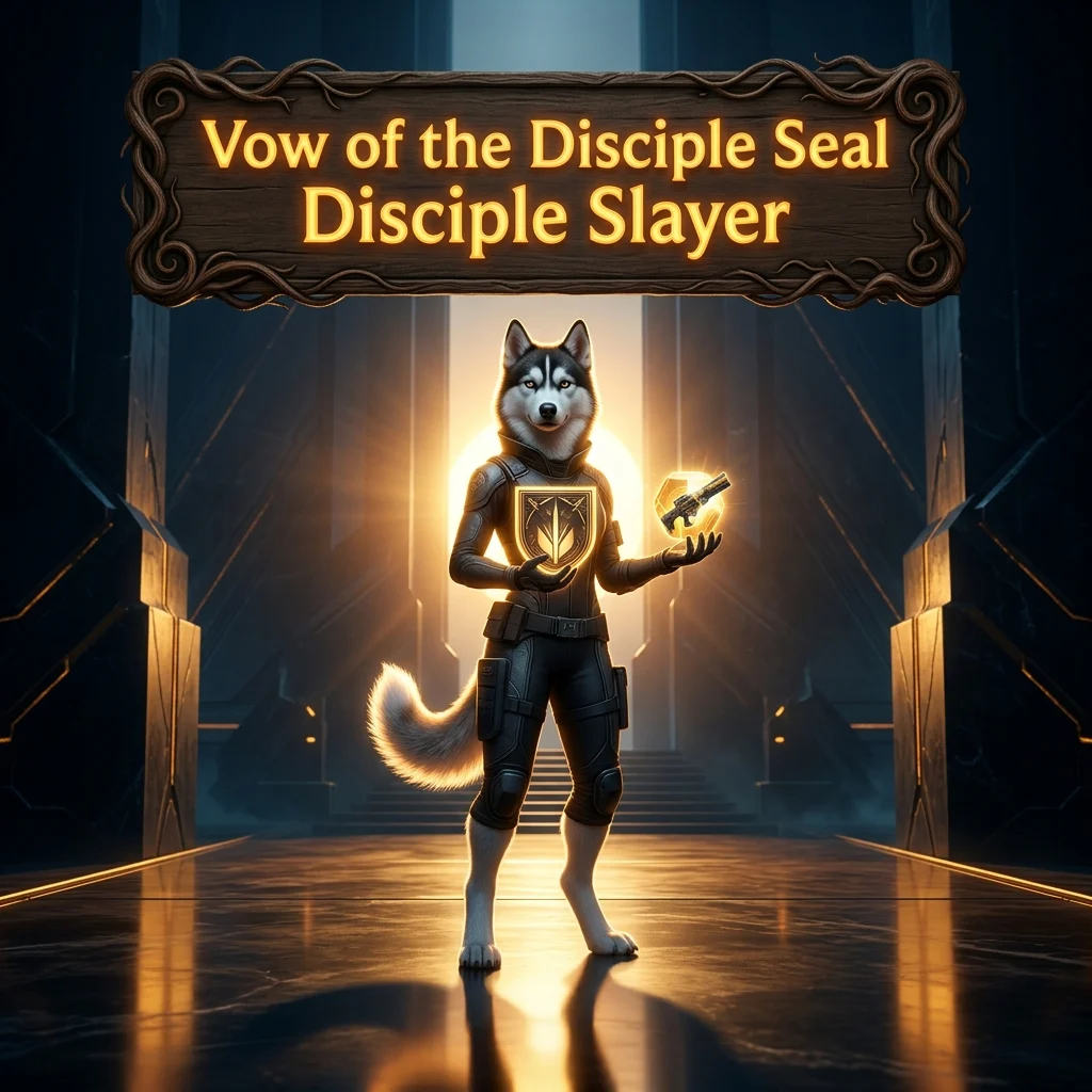 Promotional image for the Vow of the Disciple Seal Disciple Slayer Boost service in Destiny 2.