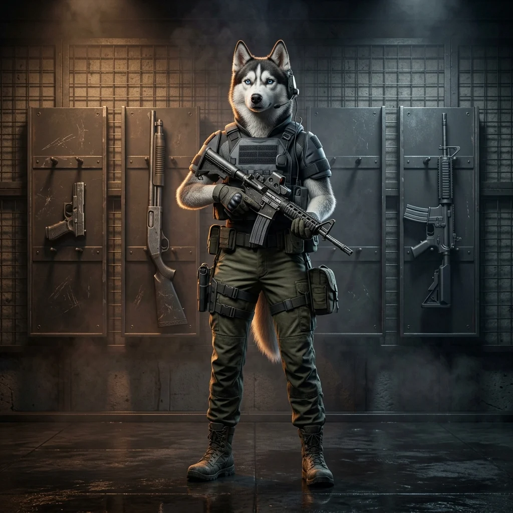 WARDOGS के शुरुआती हथियारों की तुलना दर्शाता हुआ गेमिंग-थीम वाला चित्र, जिसमें बिना किसी पठनीय पाठ के युद्ध-केंद्रित दृश्य है।