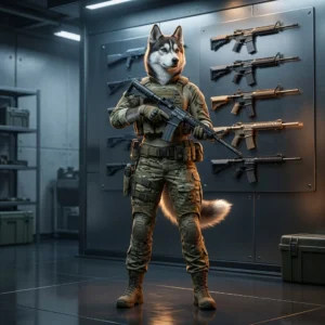 Illustratieve gameafbeelding voor een wapentierlijst in War Dogs, zonder leesbare tekst.