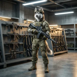 War Dogs oyununda silah seviye listesini tanıtan, silah temalı oyun atmosferini yansıtan görsel.