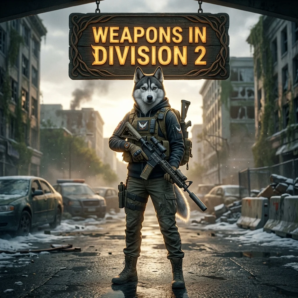 Promotional image for Weapons Boosting Services in Division 2, focused on weapon progression support in the game.
