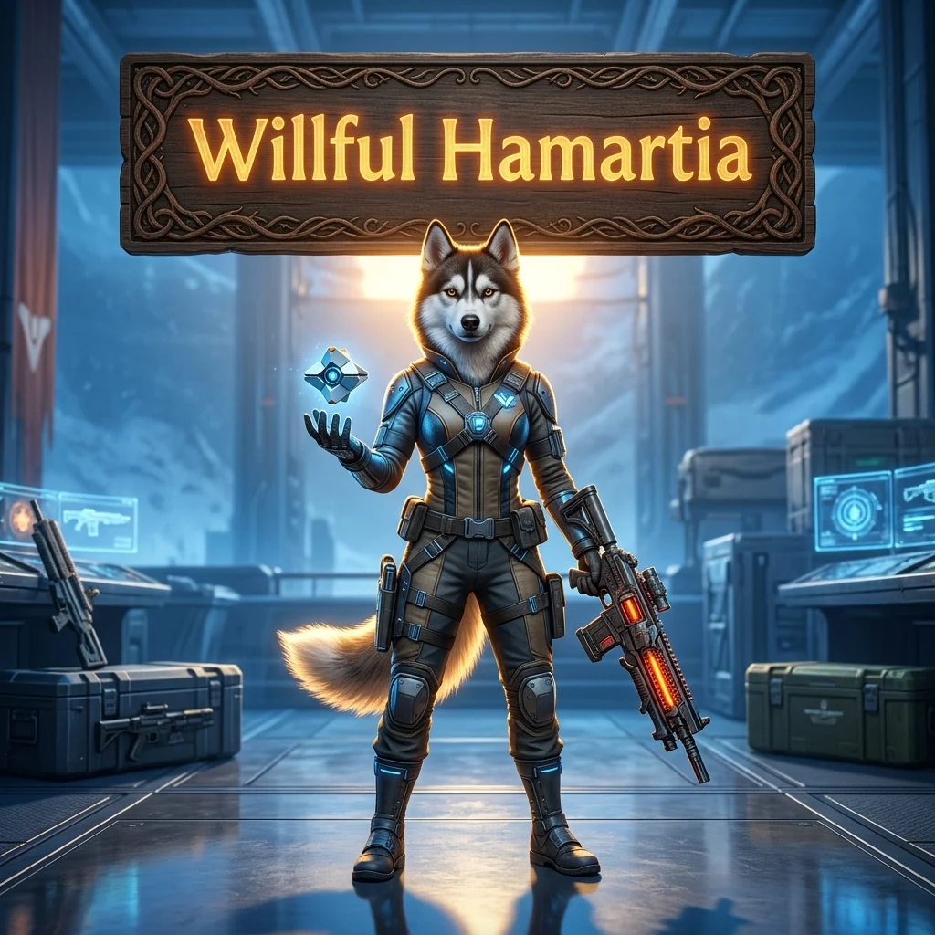 Promotional image for the Willful Hamartia Boost service in Destiny 2 game
