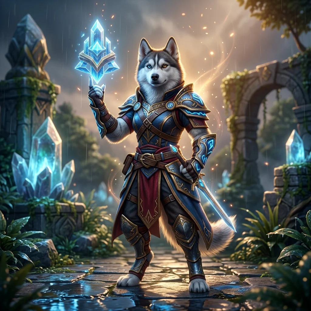 Herní ilustrace související se zvýšením MMR v týmové hře Dota 2, bez čitelného textu a značek