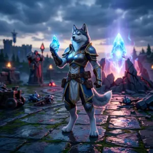 Ілюстрація послуги бусту перемог у League of Legends без читабельного тексту, написів або знаків