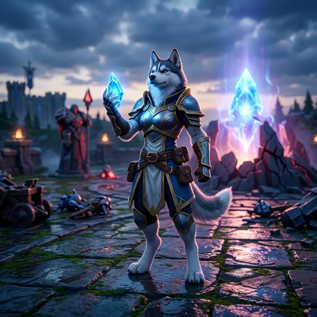 Ілюстрація послуги бусту перемог у League of Legends без читабельного тексту, написів або знаків
