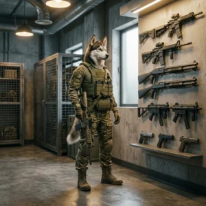 Представителна илюстрация към класация на началните оръжия в WARDOGS, без четлив текст или знаци.
