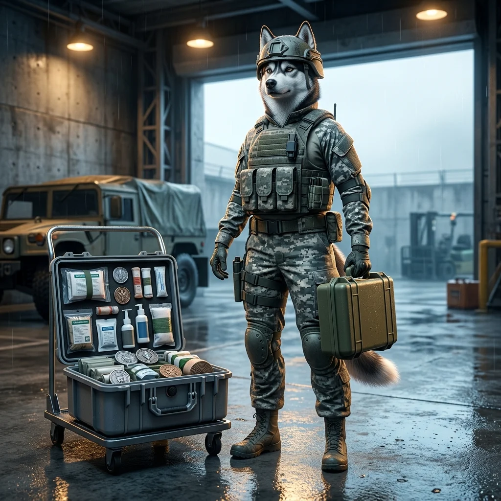 Ілюстрація до продукту «Прибутки медика у Wardogs» без читабельного тексту чи знаків