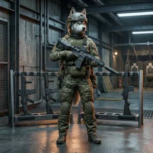 رسم توضيحي يقدّم تصنيفًا عامًا للأسلحة الأساسية في WARDOGS دون نصوص مقروءة أو علامات ظاهرة