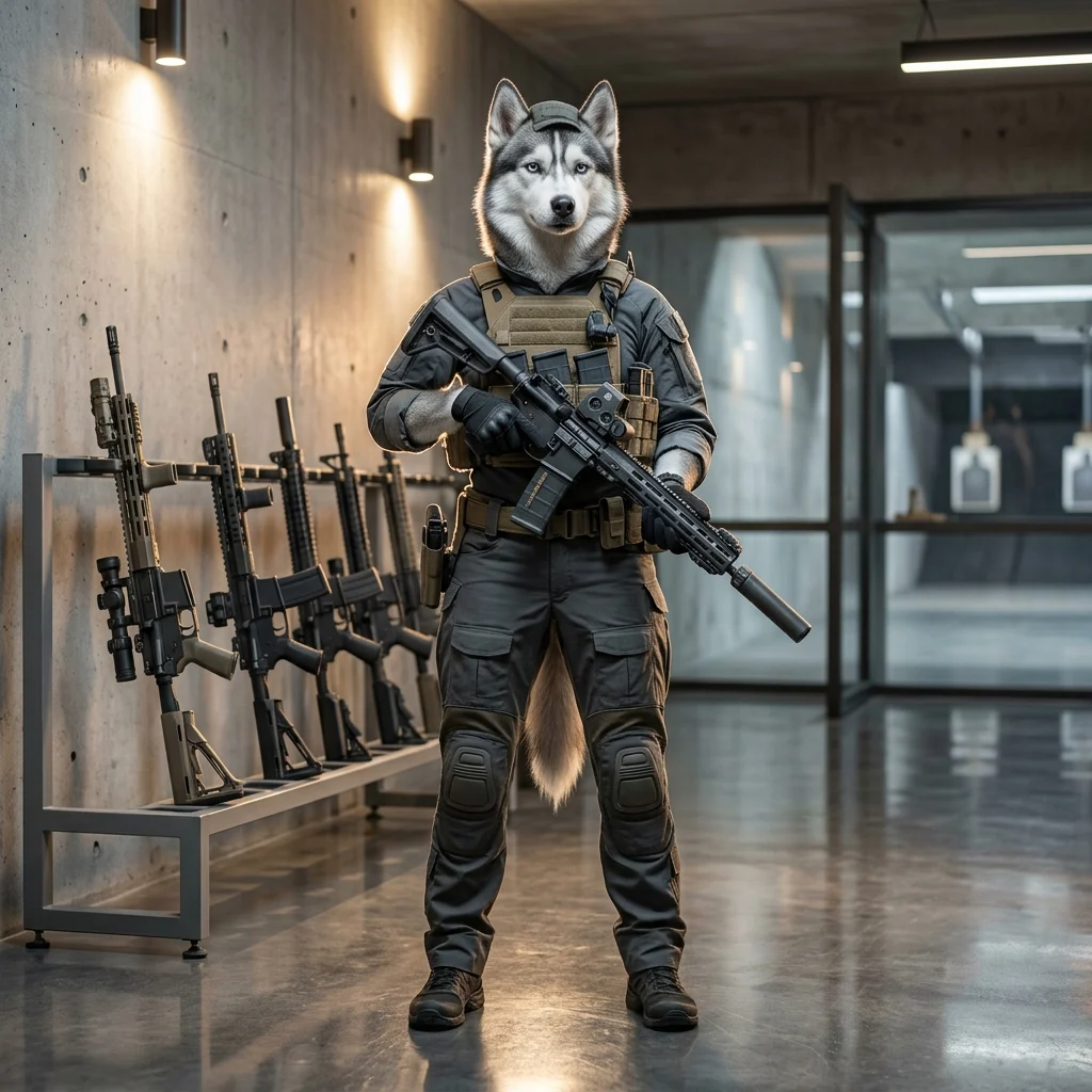تصویری از فضای بازی WARDOGS برای معرفی و رتبه‌بندی سلاح‌های اولیه، بدون نوشته یا نشانهٔ قابل خواندن