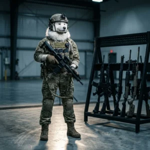عمل فني يرافق قائمة مستوى الأسلحة في لعبة War Dogs، ويقدّم تصورًا عامًا لمحتوى التصنيف دون نصوص مقروءة أو لافتات