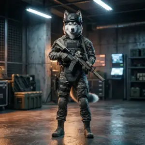 Karinio veiksmo žaidimo tematikos iliustracija, skirta „Call of Duty Modern Warfare 4“ lygio kėlimo paslaugoms pristatyti.