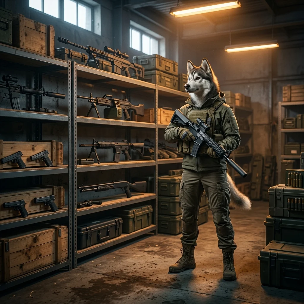 《战争之犬》（War Dogs）武器强度排行榜的专题配图，以游戏武器评估为主题，画面不含可辨识文字、标识、具体地图信息或明确数值信息。