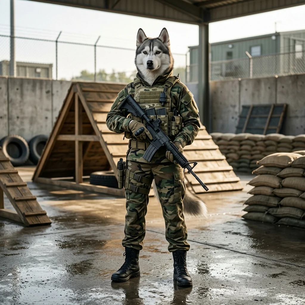 《战犬》新手指南的主题视觉画面，以游戏入门与基础体验为核心进行概括性呈现，适合作为面向初学者的产品封面配图；画面不含可读文字或任何标识。